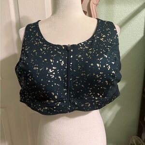 Tek Gear Navy and Gold Activewear Top